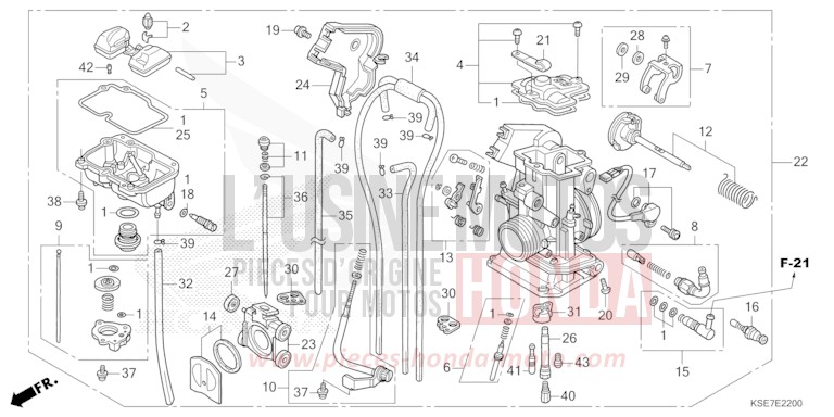 VERGASER von CRF150R "Big Wheels" EXTREME RED (R292) von 2022